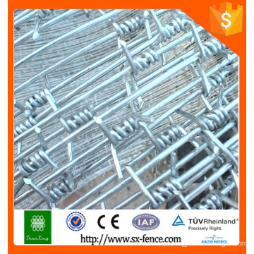 China fornecimento de arame farpado barata / calibre 14 galvanizado arame farpado / arame de ferro galvanizado